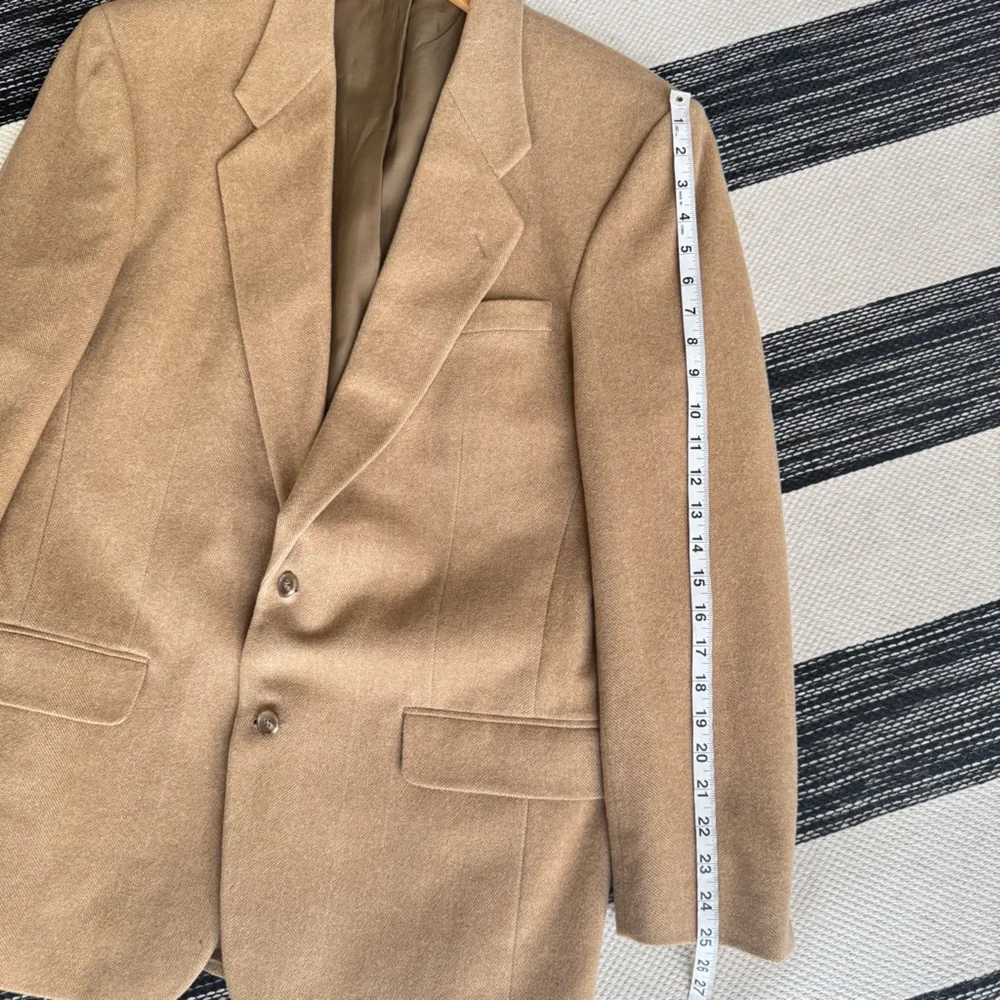 Jean Paul Germain Blazer Men's Tan‎ Camel Hail & Wool Blend Sportscoat Size 42L